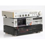 Sony TA-F35 stereo integrated amplifier, TC-FX5 stereo cassette deck, CDP-591 dc player (3)