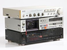 Sony TA-F35 stereo integrated amplifier, TC-FX5 stereo cassette deck, CDP-591 dc player (3)