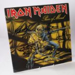 Iron Maiden - Piece Of Mind autographed LP gatefold sleeve, with Certificate Of Authentication