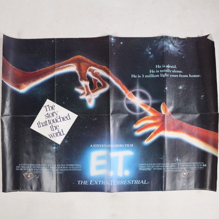 E.T. (1982) British Quad film poster, folded