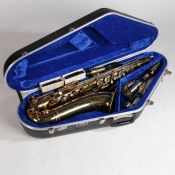 A Henri Selmer of Paris Radio Improved Saxophone, circa 1937, with a fitted hard case and