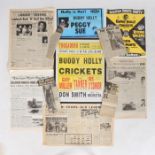 A collection of souvenir newspaper pages, clippings and print offs, mostly relating to the air crash