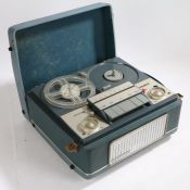 Ferguson reel to reel player/ recorder, housed in a turquoise travelling case