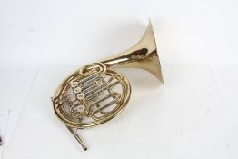 A cased B & H French Horn made by Josef Lidl, Brno