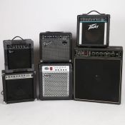 6 amplifiers - Fender Bullet 150, JHS C50R, Carlsbro Colt 30 Journeyman, Peavey Solo, Sound Lab