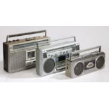 Three portable radio/ cassette players, Sharp GF-6060, Toshiba RT-120S, Sony CFS-330L (3)