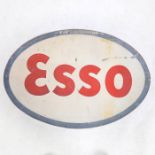 ESSO single sided oval advertising sign, 57cm x 39cm.
