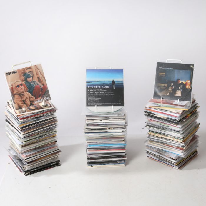 A collection of assorted CD samplers and advance copies, in paper/ plastic sleeves, approx. 200 in
