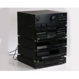 Kenwood AX-33 stereo integrated amplifier and double cassette deck, GE-730 stereo graphic equalizer,