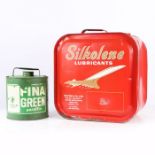 A Silkolene Lubricants five gallon drum with an image of Concorde to the front together with a
