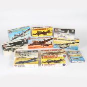 A large collection of boxed Airfix aircraft model kits, some of which are sealed (some duplicates).