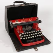 Vintage Bar-Let Typewriter red (cased)