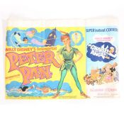 A collection of vintage film posters to include "Peter Pan & Charley And The Angel", "Not With My