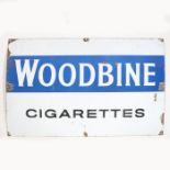 Woodbine Cigarettes enamel advertising sign, 85cm x 56cm.