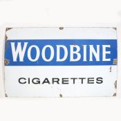 Woodbine Cigarettes enamel advertising sign, 85cm x 56cm.