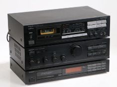 Onkyo A-8130 integrated stereo amplifier, T-4130 fm stereo/am tuner, TA-2140 stereo cassette tape