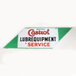 A Wakefield Castrol Lubrequipment Service shaped, single sided enamel sign, marked Brutton,