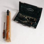F. Buisson Oboe in a Howarth London fitted case, together with a boxed Rosetti Recorder and cleaning