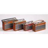 Four Roberts portable radios, R505, RT22, R727,R800 (4)