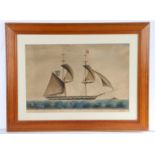 G B Repetto (19th Century) "Ship - Filipe" Signed and dated 1845, watercolour 31 x 49cm (12" x 19")