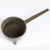 A Charles II bronze alloy skillet, dated 1684, by John Fathers (d.1688) of the Fathers Foundry,