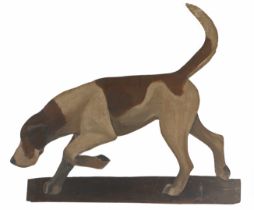 An early to mid 20th century painted Dog dummy board, possibly a shop window display / advertising