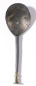 A good mid-16th century pewter and latten baluster and seal-knop spoon, English, circa 1550 Having a