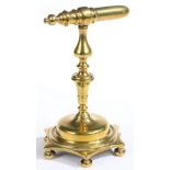 A Victorian cast brass goffering iron, circa 1850 The barrel fitted with a original decorative