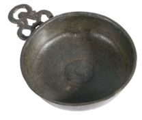A rare early 17th century small pewter porringer, possibly for a child, English, circa 1635-50