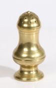 A George III cast brass sifter, circa 1780 Of baluster form, after period silver examples, the