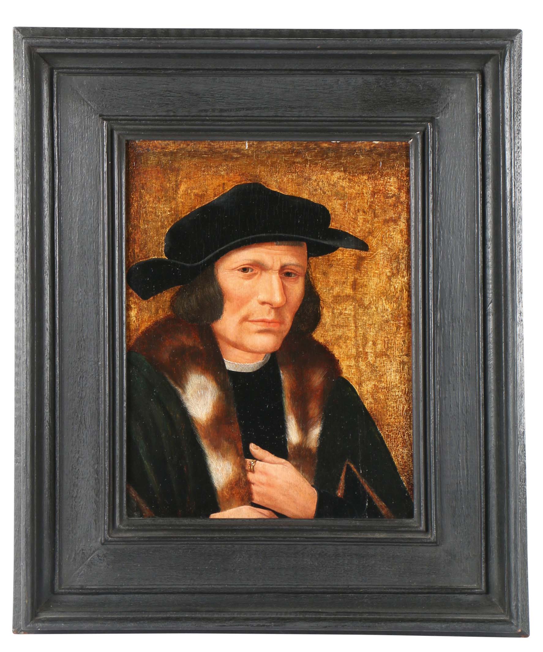 Follower of Quentin Massys (Louvain c.1465 - Antwerp 1530) Portrait of a Man, bust length, in a