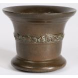 A mid-17th century small bronze alloy mortar, Whitechapel Foundry, London, circa 1650 Of flared