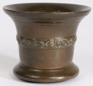 A mid-17th century small bronze alloy mortar, Whitechapel Foundry, London, circa 1650 Of flared