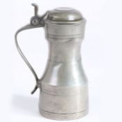 A George III pewter mutchkin tappit hen, Edinburgh, circa 1800 The body of typical shouldered