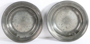 A pair of early Victorian ‘Britannia Metal’ bowls, circa 1840 Each originally silvered, the