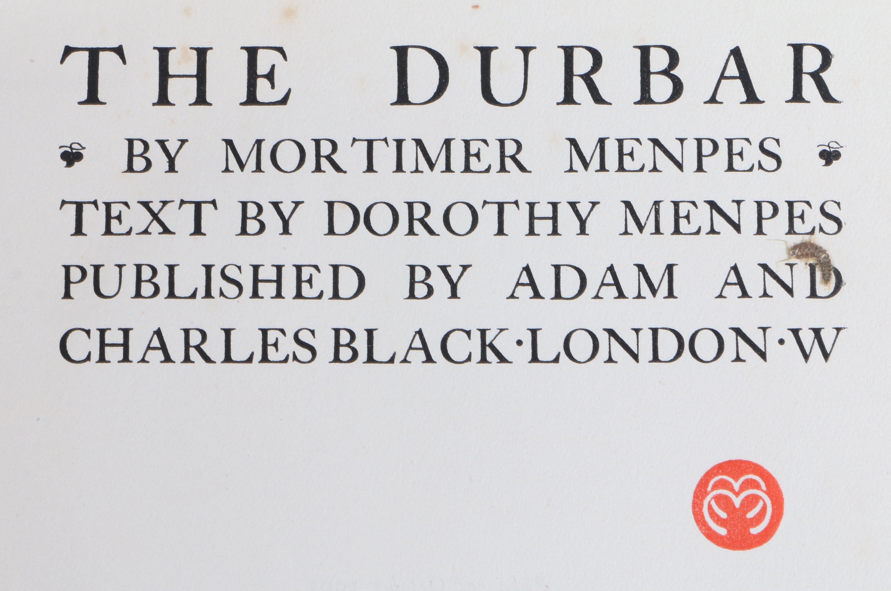 Mortimer Menpes "The Durbar" first edition published 1903, having a pictorial cloth boards