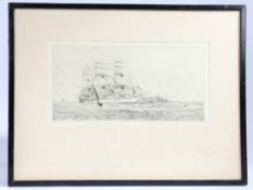 Rowland Langmaid (British 1897-1956) "Bound Home?" Etching signed lower right housed within a