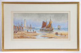 Thomas Bush Hardy, RBA (1842-1897) Scarboro' signed and dated 1887 (lower left), watercolour 23 x