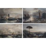 After J M W Turner, Engraved by Willmore, Prior & Wallis 'Italy', 'The Sun Rising in a Mist', '