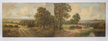 Gustave De Breanski (British, 1859-1899) "Iffley Mill, Thames" signed (lower left), oil on canvas