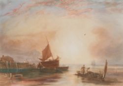 Folder of Maritime related engravings and aquatints, after artists including Vernet, Van der