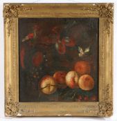 Dutch School (18th Century) Still Life of Fruit and Insects oil on canvas laid to panel 43 x 41cm (