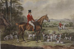 After W Webb, Engraved by W Giller 'John Mytton Esquire, Haston, Salop' hand coloured aquatint,