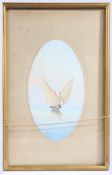 Late 19th/20th century Indian School, study of a sailing boat, gouache, initialed lower right,