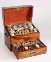 An Early Victorian mahogany cased Apothecary Chest/Cabinet, the top opening to reveal three rows