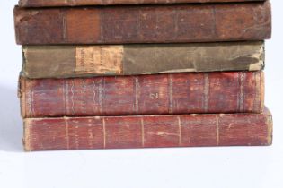 A collection of 18th and 19th century books, mostly leather bound to include, the History of