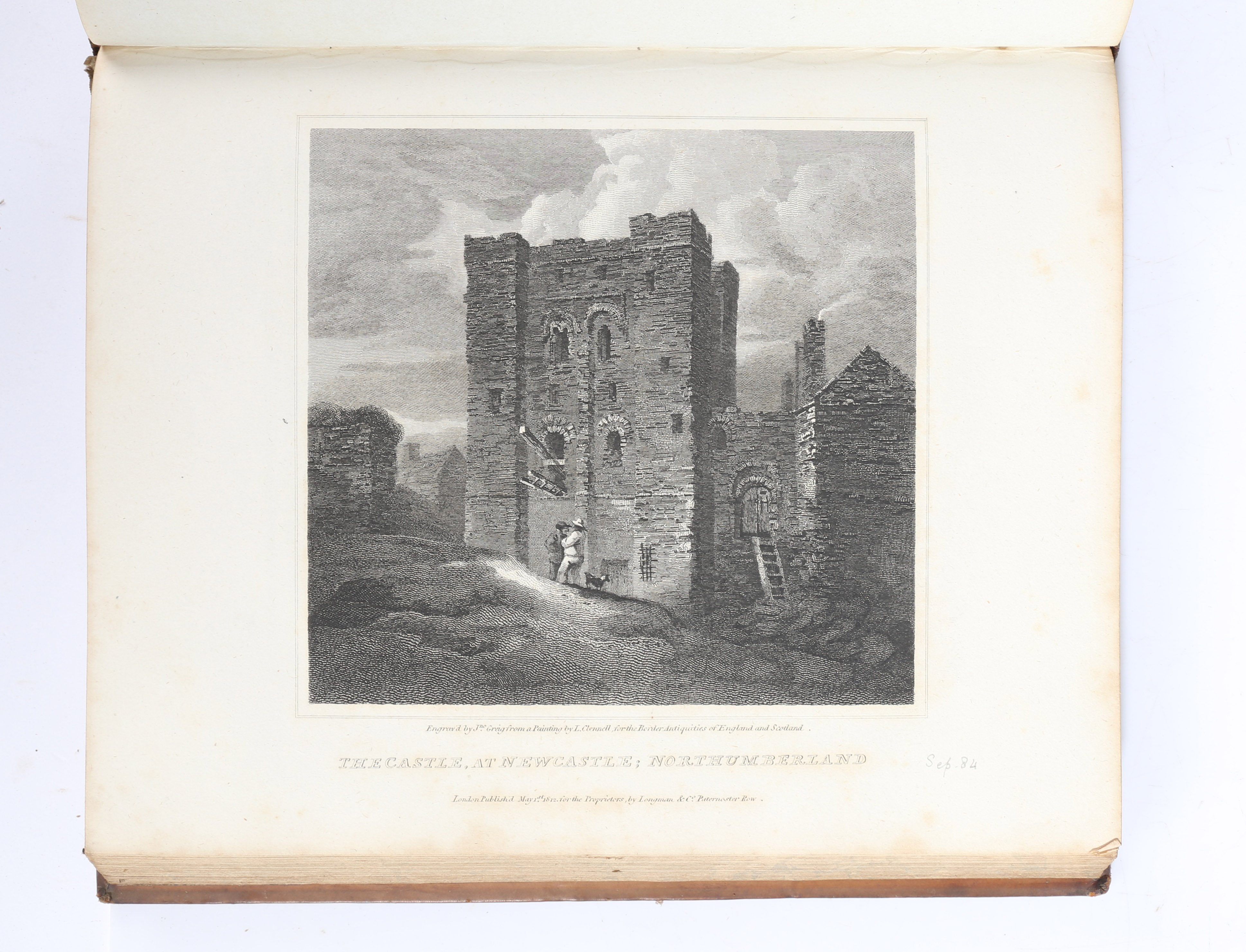 Walter Scott ESQ "The Border Antiquities of England and Scotland comprising of architecture and - Image 2 of 13