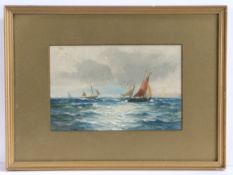 Robert Thornton Wilding (British, 19th Century) Shipping Scene signed (lower left), watercolour 13 x