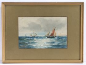 Robert Thornton Wilding (British, 19th Century) Shipping Scene signed (lower left), watercolour 13 x