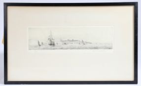 Rowland Langmaid (British 1897-1956) "Cliffs of Dover" Etching signed lower right housed within a